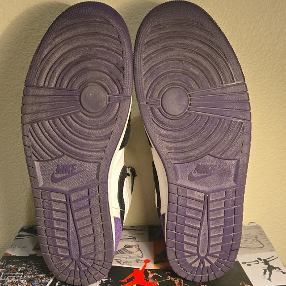 Air Jordan Mid SE Varsity Purple Sneakers Size 11 - Picture 11 of 14